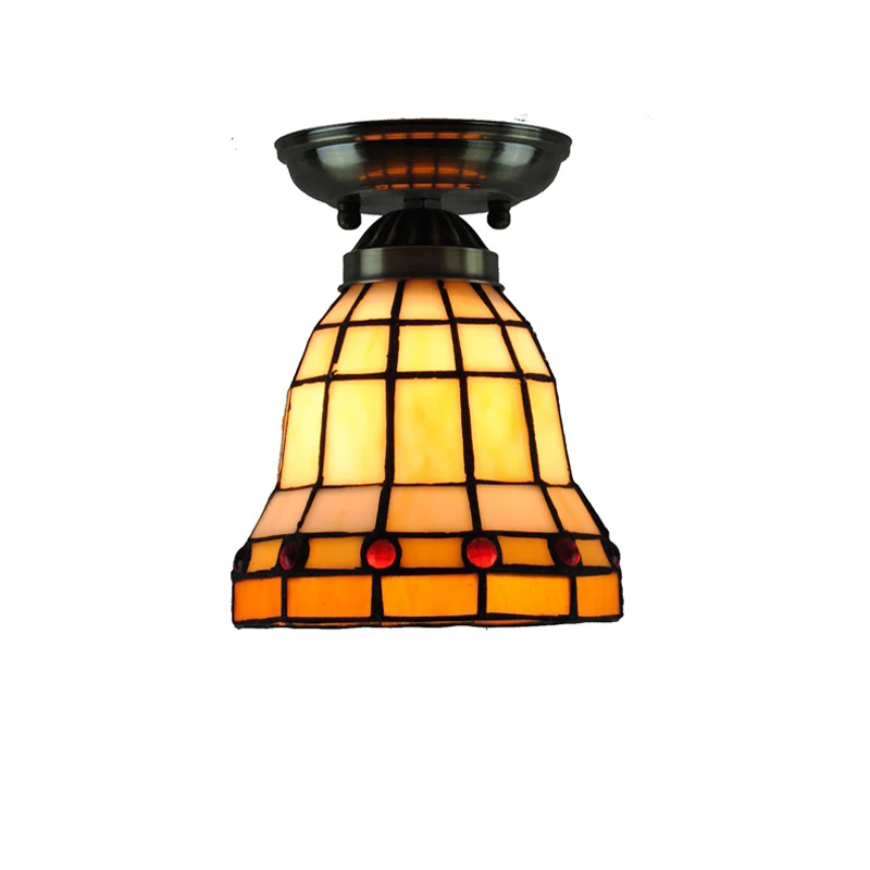 Классический потолочный Светильник Тиффани из витражного стекла 14 см E26/E27