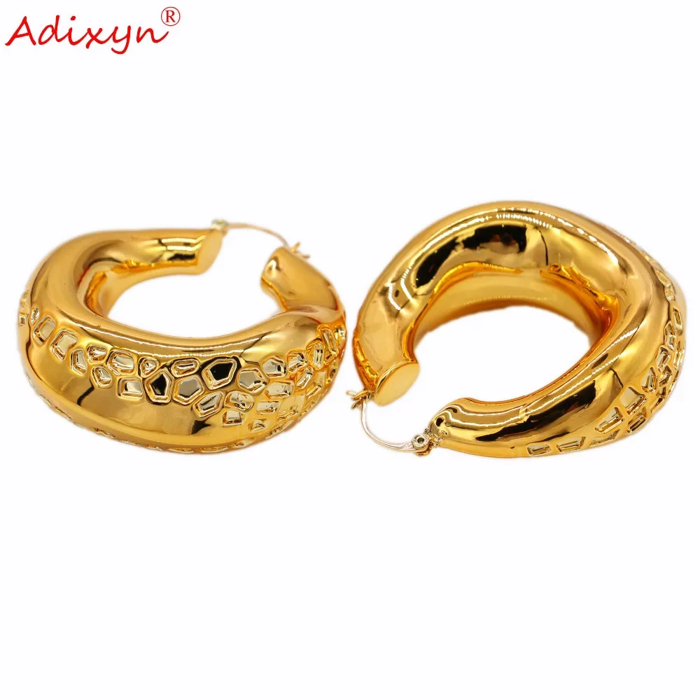 Женские круглые серьги обручи Adixyn из розового золота/меди вечерние подарки