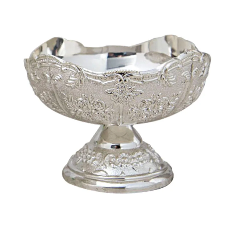 Настольный держатель для закусок 2 размера серебристого цвета|Корзины хранения| |