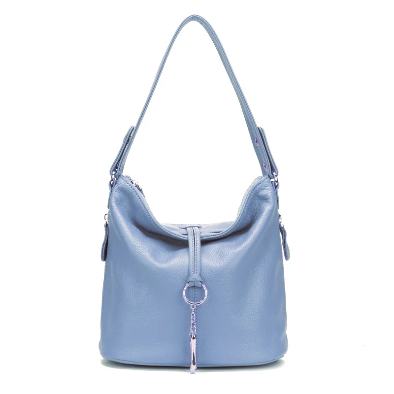 Light Blue ZENCY, мягкая натуральная коровья кожа, сумки, маленькая девочка, женская сумка через плечо, дизайнерская, через плечо, женская сумка, сумка-портфель - Цвет: Light Blue