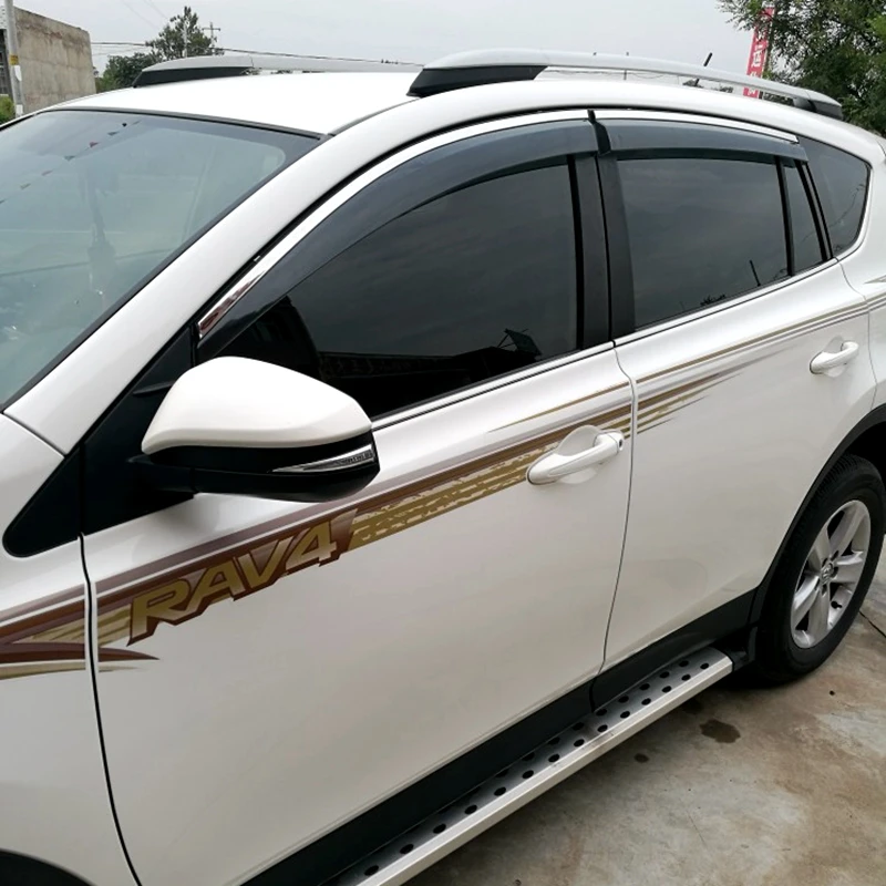 Для TOYOTA Previa RAV 4 черный Пластик оконный козырек Vent Оттенки Защита от солнца дождь дефлектор гвардии авто аксессуары 4 шт./компл