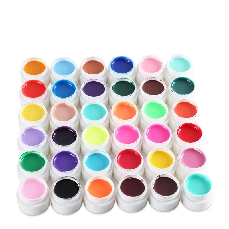 36 Solid color 5 мл УФ гель DIY украшения для ногтей Советы Цвет маникюр лак расширение |