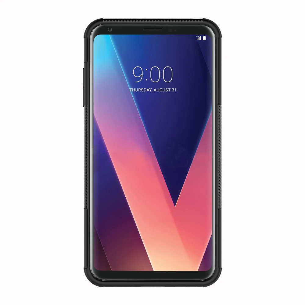 Чехол для LG V30 чехол из ТПУ + ПК гибридный армированный подставка телефона жесткий