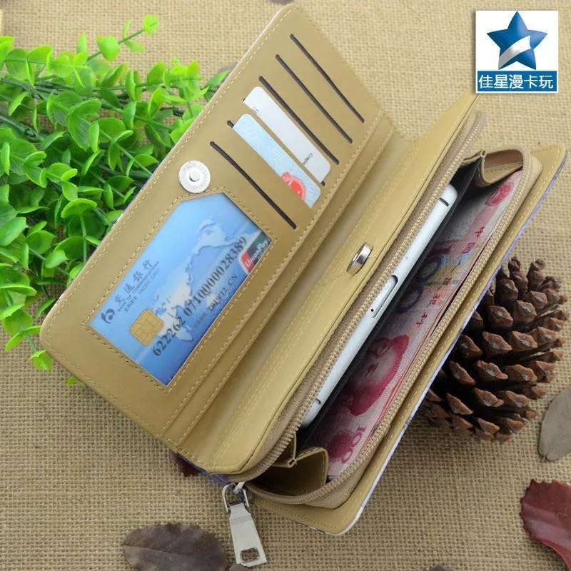 Горячая Распродажа 2016 красочный Длинный кошелек из искусственной кожи с