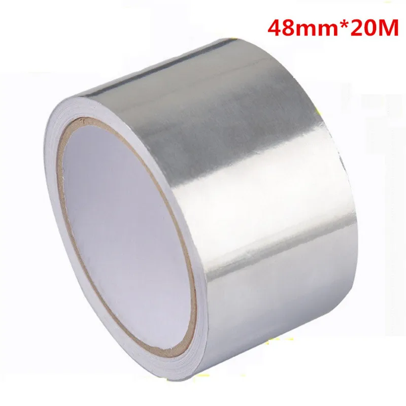 

High Temperature Aluminium Foil Tape Waterproof Tape Hood Wrapping Tape Patch Wax Patch 48mm * 20M Thickness 0.15mm