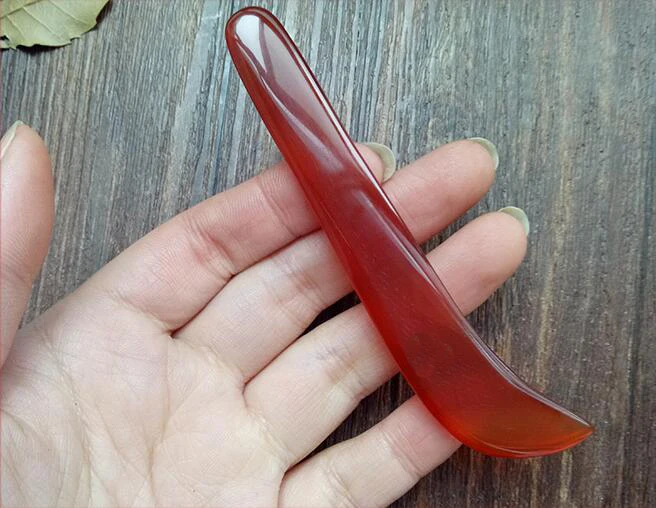 Массажная Ручка для глаз гуаша из натурального агата акупунктурный точечный