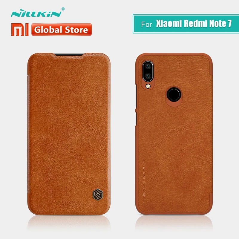 Чехол Redmi Note 7 6 3 дюймов NILLKIN винтажный Qin флип чехол бумажник из кожи ПУ и ПК задняя