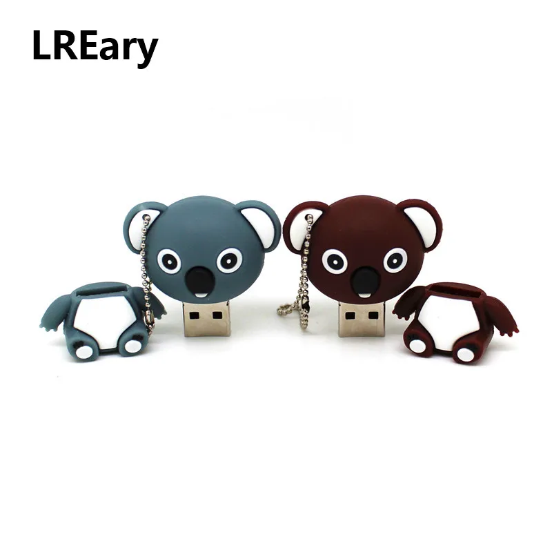 Милый серый/коричневый Австралийский медведь Coala Koala USB-флеш-накопитель 4 ГБ/8 ГБ/16