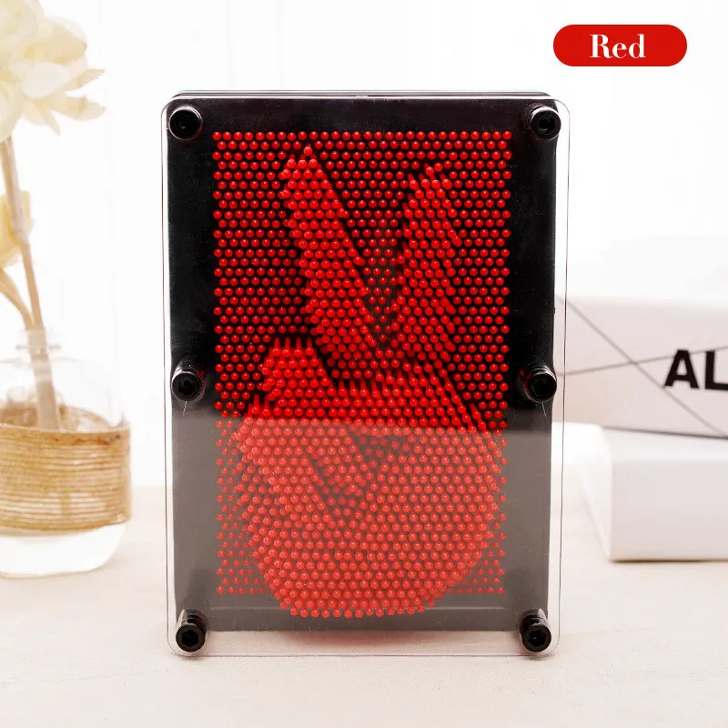 Red Pin Art 3D Скульптура DIY игла резьба плесень настольная игрушка украшение Hogar демисезонные декоративные украшения для комнаты украшение дома SM - Цвет: Red