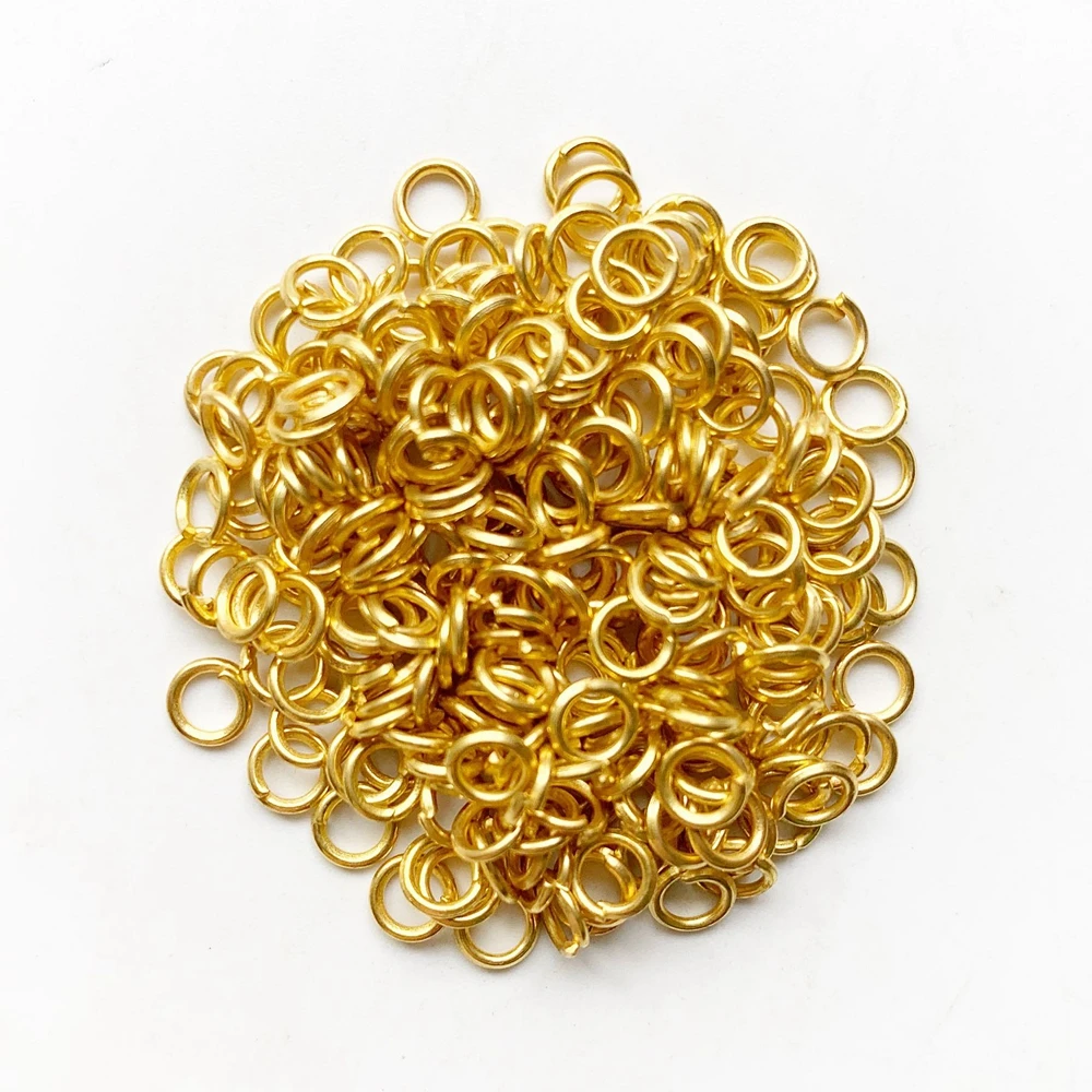 200 шт. Металлические Открытые соединительные кольца 4 мм Позолоченные петли для