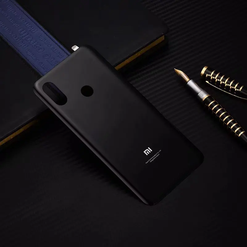 Черный xiaomi mi 8 mi 8 Задняя стеклянная крышка батареи задняя дверь Корпус чехол mi 8 панель Замена для xiaomi mi 8 Funda Capa - Цвет: Черный