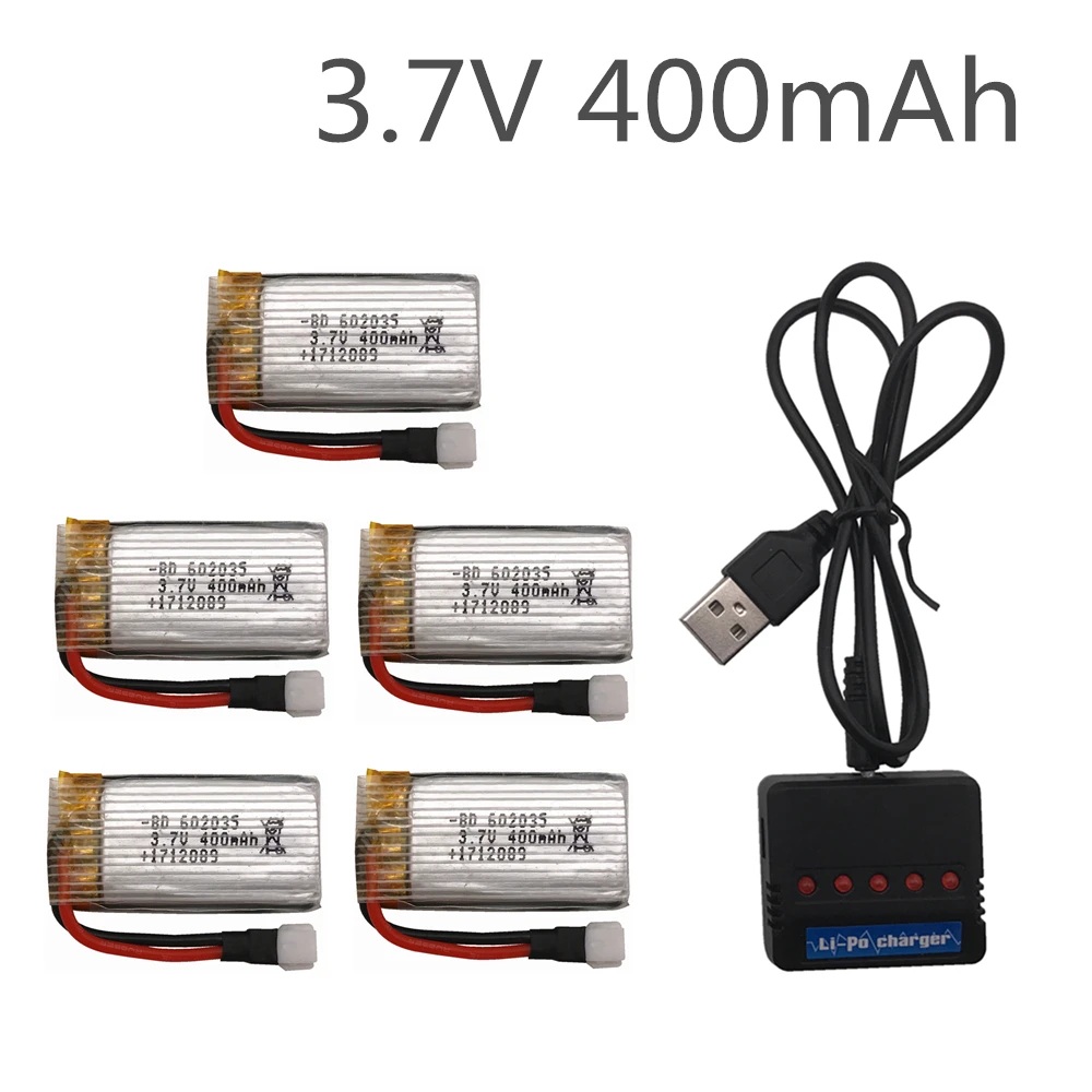 Литий полимерный аккумулятор 3 7 в 400 мАч 30C для Hubsan X4 H107 H31 KY101 водонепроницаемый