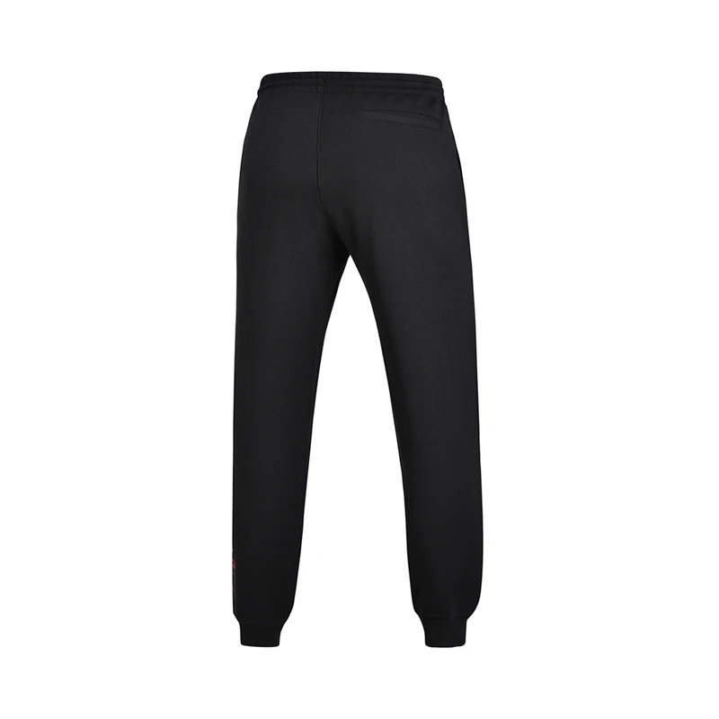Li-Ning, мужские трикотажные спортивные штаны Wade, Классический крой, интерлок, 66% хлопок, 34% полиэстер, Удобная подкладка, спортивные штаны AKLM677 CONF17