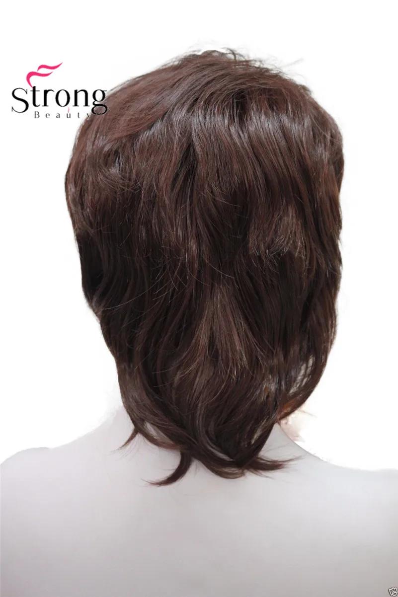 StrongBeauty короткий мягкий аксессуар для волос пушистой цветок коричневый Классический колпачок синтетический парик женские волосы парики выбор цвета