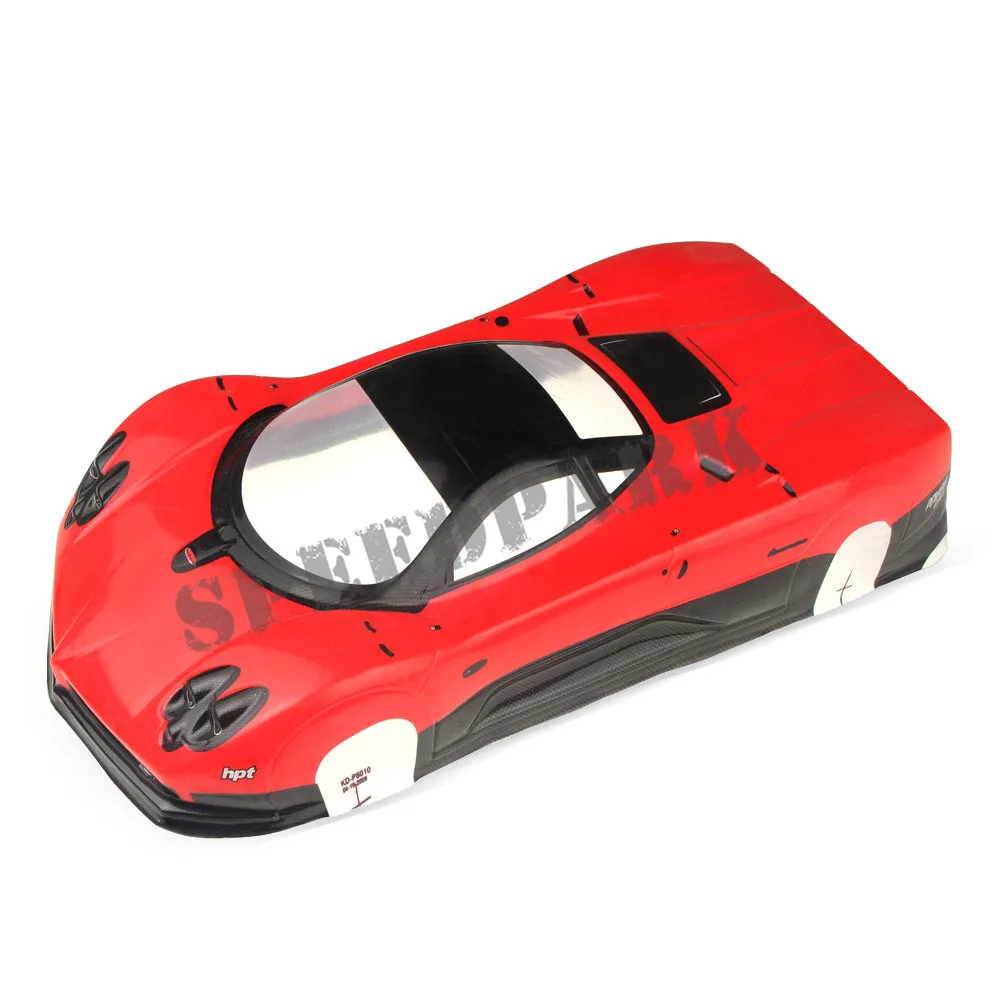 S032 красный и серебряный 1/10 1:10 ПВХ Окрашенный корпус для RC хобби гоночный