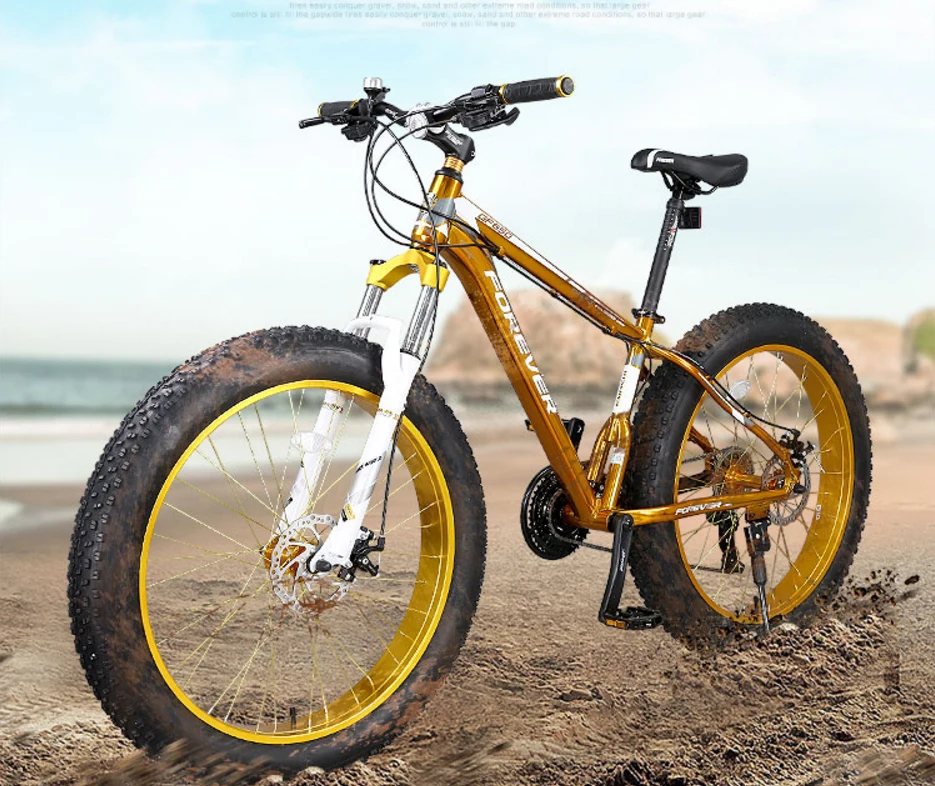 Высокое качество 27 Скорость Горный Велосипед беговых Алюминий рама 26*4 0 фэт байке