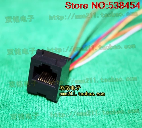 5 шт. RJ45 с проволочной розеткой 641D 8cx250мм сетевой 8P8C розетка 8-контактный разъем |