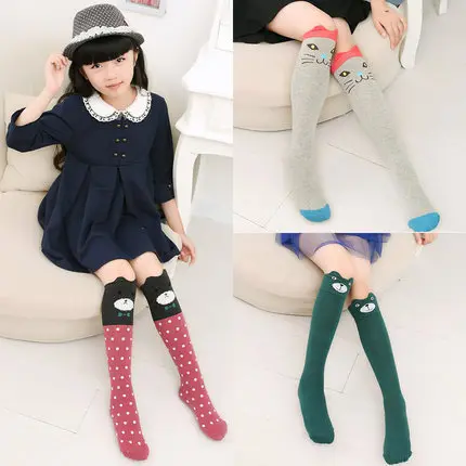 Коллекция 2017 года милые носки с животными Детские гольфы для девочек длинные из