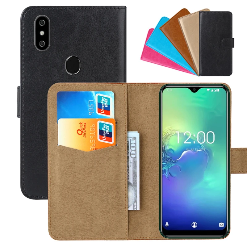 Роскошный чехол бумажник для Oukitel C15 Pro откидной Чехол из искусственной кожи в