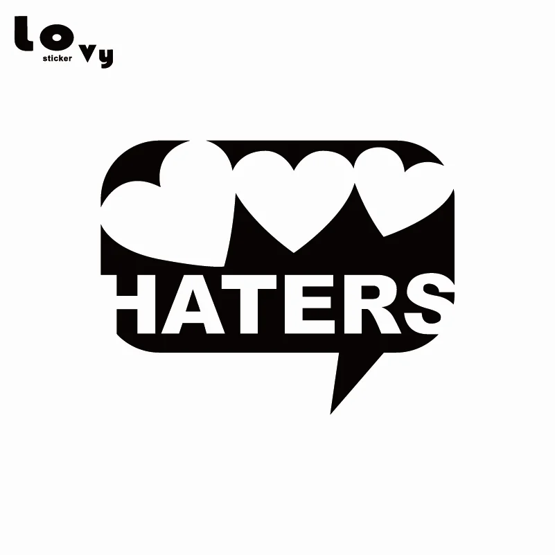 Виниловая наклейка для автомобиля Love Haters/наклейка грузовика оконная дверь