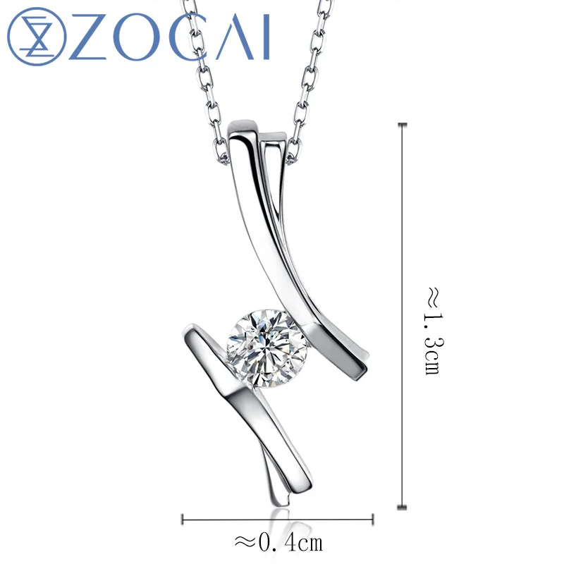 Реальный ZOCAI ME 0 08 карат/0 13 карат Сертифицированный H/SI бриллиантовый однотонный