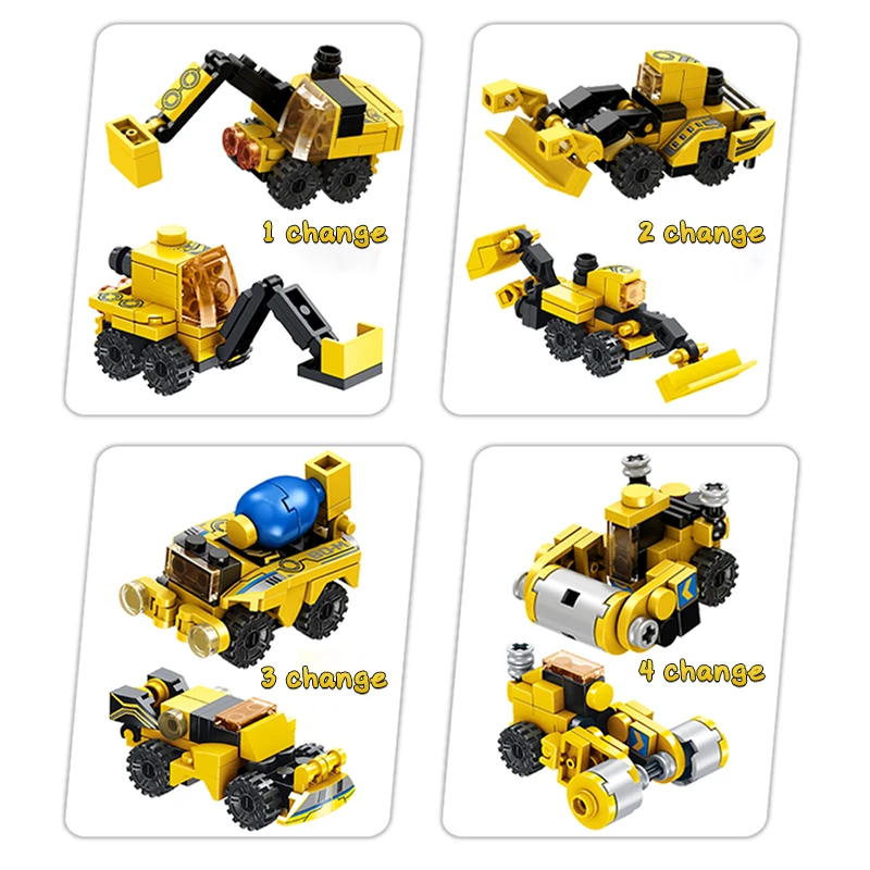 YETAA Legofigure крюк грузовик агитатор кран мех Броня кирпичи игрушки подарочные блоки