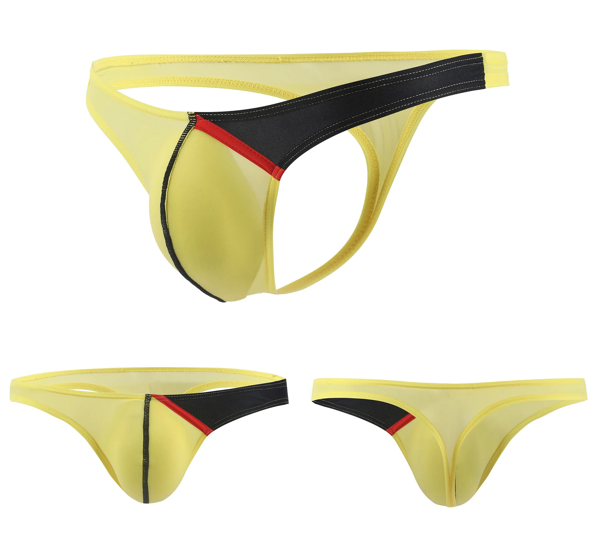 2019 Sexy Thongs Underwear For Men G-string Ultr-thin Ice Silk Low Waist Panties Man U Convex Pouch Underpants M-XXL jockstrap |