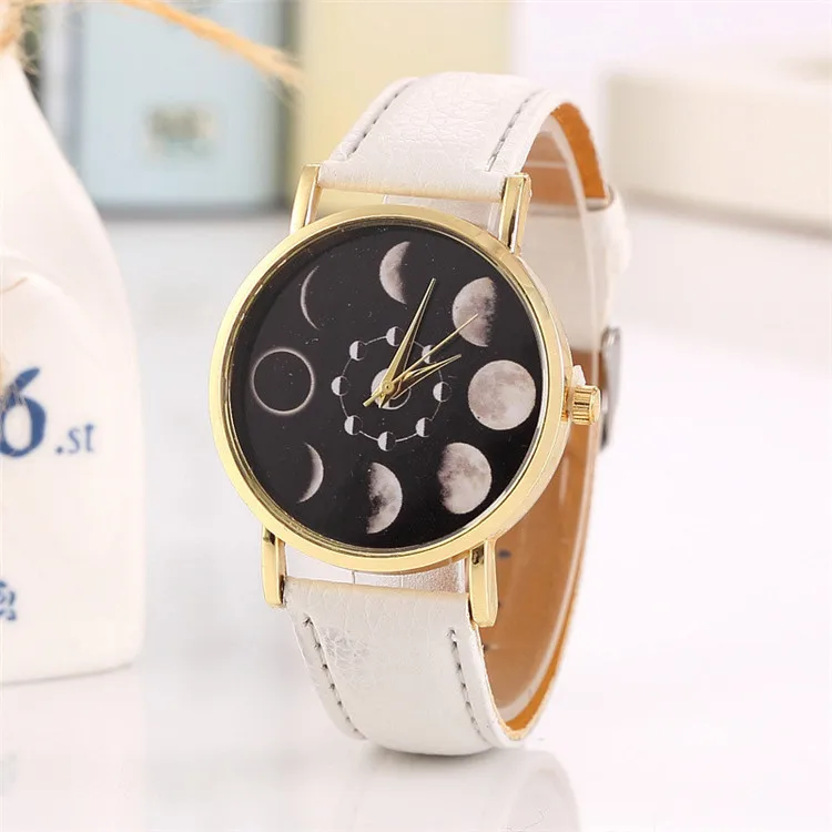 Reloj Mujer модные солнечные лунные часы Eclipse женские стильные кварцевые из