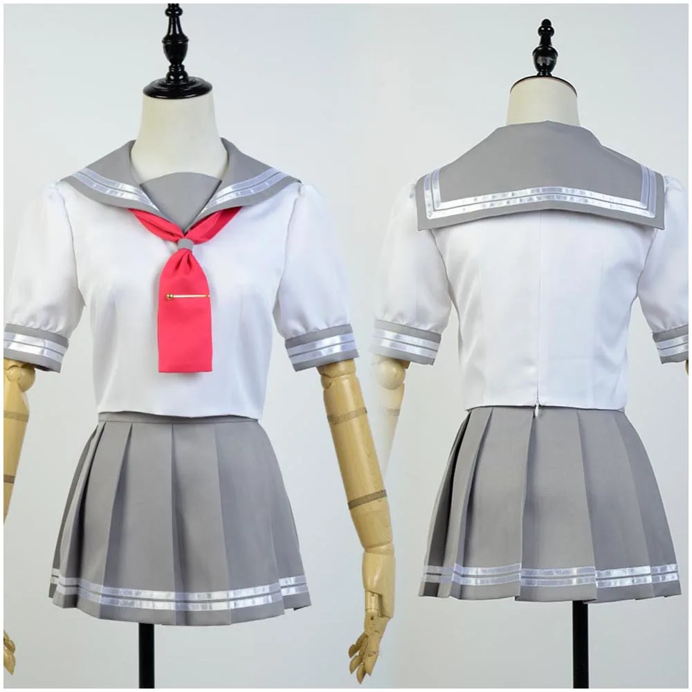 

Японское аниме «Love Live Sunshine»; Карнавальный костюм для девочек «Takami Chika»; Униформа моряка «Love Live Aqours»; Школьная форма; Полный комплект