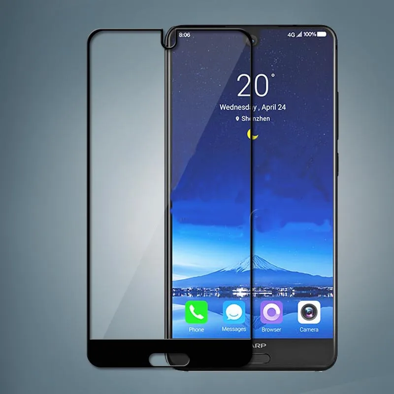 Защитная пленка для экрана Sharp Aquos S2 / C10 5 дюйма закаленное стекло с полным