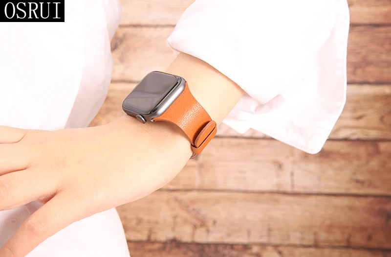 Ремешок для apple watch, 4 ремешка, 44 мм, correa iwatch, 42 мм, 38 мм, 40 мм, серия 3, 2 кожаные петли, браслет, pulseira, аксессуары для apple watch