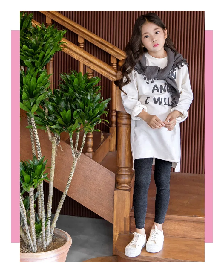 

2019 colorful sweatpants leggings for girls Spring Autumn Full-length Pants Baby Girl Clothes Pencil Pants Cotton Kids Trousers