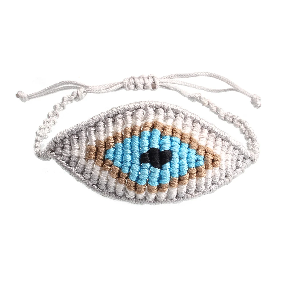 Женский браслет для серфинга Evil Eye Macrame плетеный цветной греческий