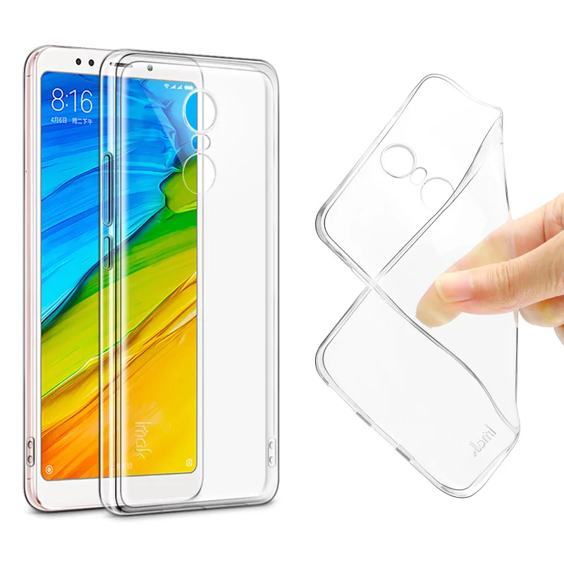 Ультратонкий Мягкий ТПУ чехол IMAK для Xiaomi Redmi 5 Plus Прозрачный Redmi5 Dual Sim силиконовые