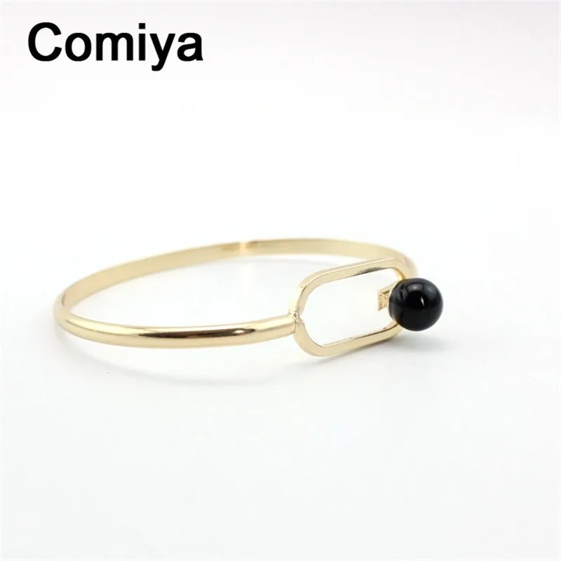 Comiya Jewelery Bracelete Masculino Simulated Peal Stone Lady Bangles Bracelet Acier Inoxydable Femme For Women Fashion Jewelry | Украшения