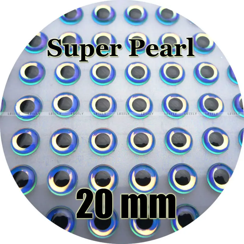 20 мм 3D Super.Pearl / 100 голографические рыбьи глаза вязание мушек джиг изготовление