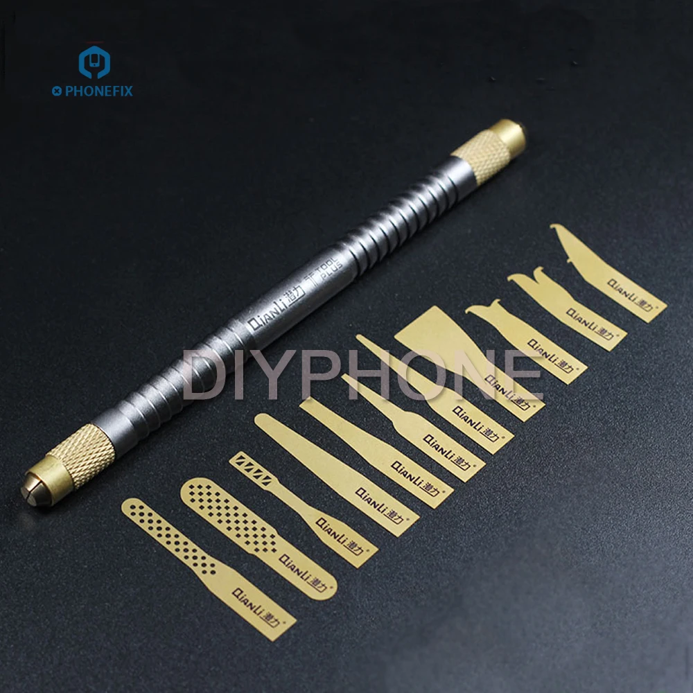 PHONEFIX NAND cpu IC чип для удаления края клея скребка лезвие телефона BGA клей мощный чистящий нож для инструмент для ремонта материнской платы комплект