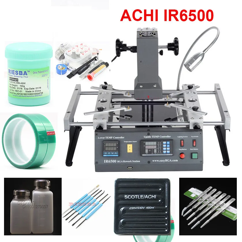 ACHI IR6500 Инфракрасная паяльная станция флюс для материнской платы чип PCB восстановленная Ремонтная система паяльная сварка - Цвет: C Package