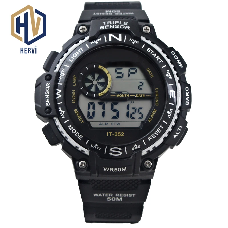 2018 Top Brand Male Military Army Sports Watch Digital Automatic Men Electronic Fashion Waterproof Watches Clock H352-A | Наручные часы