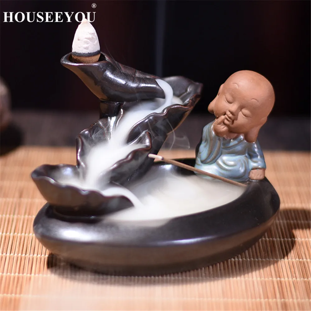 HOUSEEYOU The Little Monk Lotus Flower кадильница для ароматерапии Zen Bullet Blackflow водопад конусная