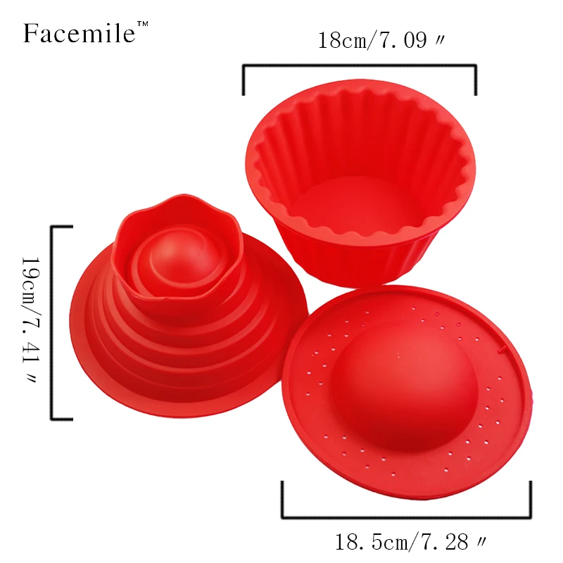 3 шт./компл. большая силиконовая форма для кексов термостойкие инструменты