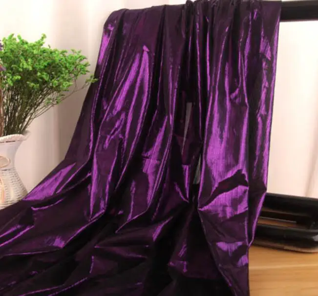 4 purple Бронзовая ткань блестящая лайкра эластичная ткань бронзирующий костюм косплей Тильда кукла ткань Сделай Сам сценическое платье для косплея 50*150 см - Цвет: 4 purple