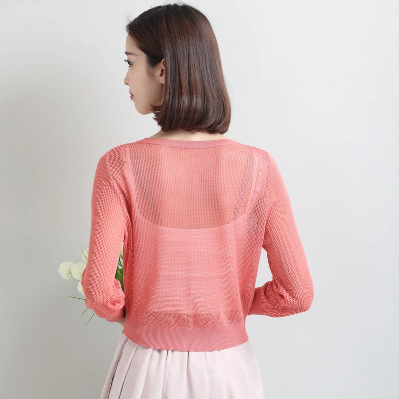 Женский трикотажный кардиган с V образным вырезом и длинным рукавом|knitted cardigan|thin