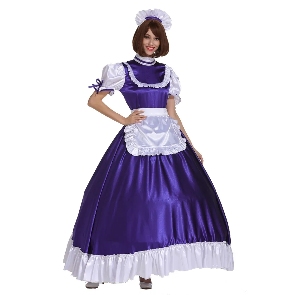 Женское длинное платье с замком фиолетовое для косплея|cosplay costume|long maid costumecosplay