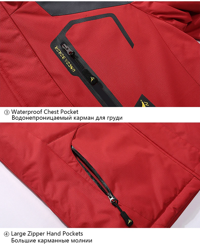 Refire gear Водонепроницаемая уличная спортивная походная куртка мужская зимняя теплая флисовая ветровка с капюшоном куртки для кемпинга лыжного спорта горные