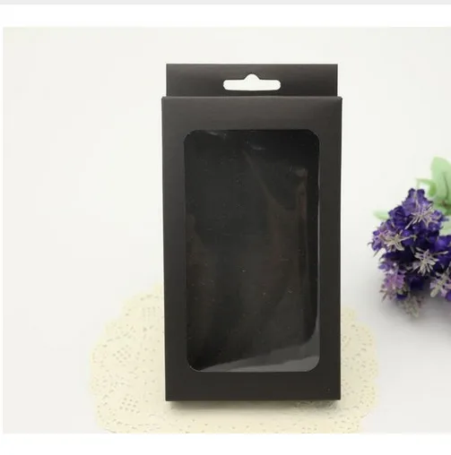 Черная бумажная Розничная коробка упаковка/черная упаковка коробки для чехлов
