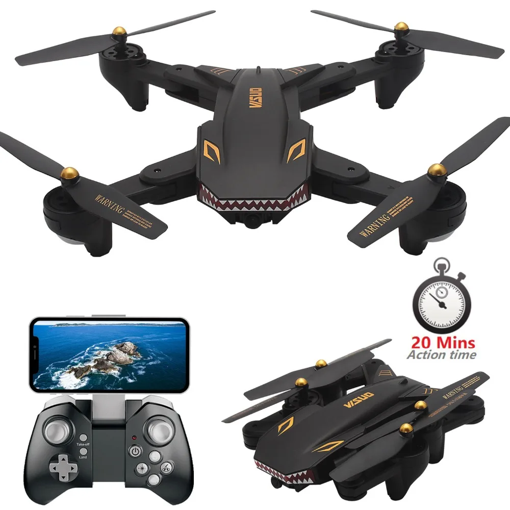 Teeggi VISUO XS809S складной селфи Дрон с Широкий формат HD Камера Wi Fi FPV g сенсор RC Qudacopter