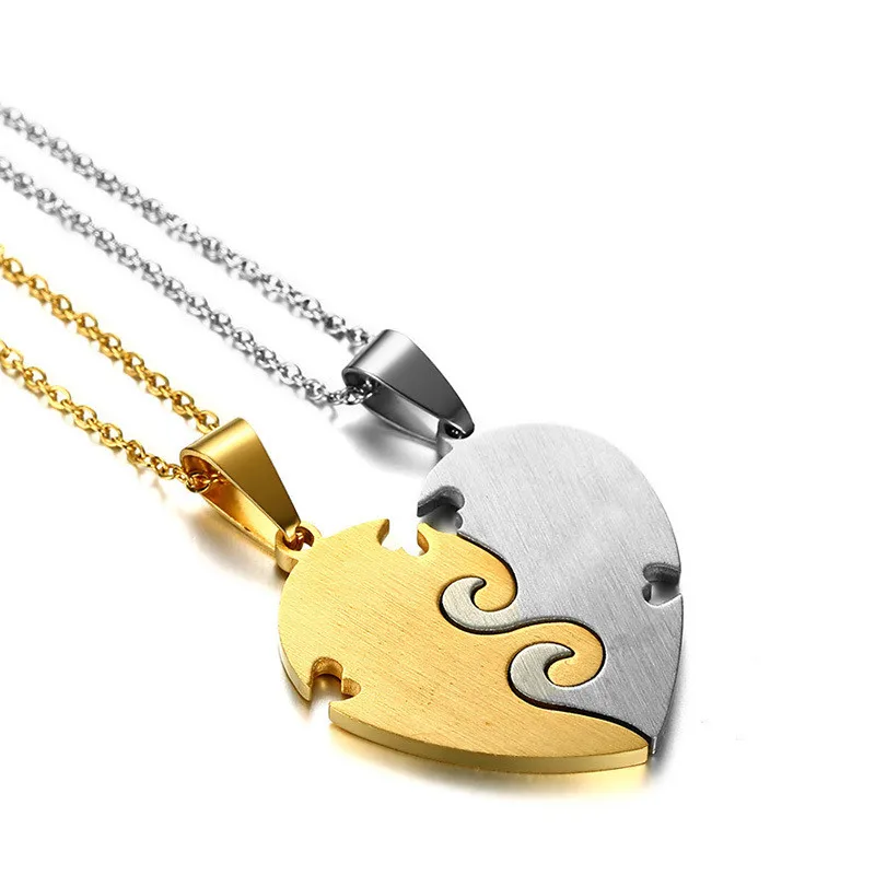 ZORCVENS Interlocked Friendship Heart Pendant for Women Necklace Stainless Steel Female Best Friend Statement Jewelry | Украшения и