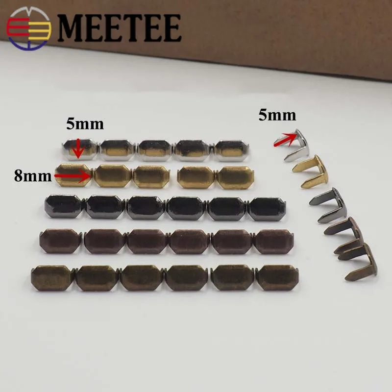 Meetee 8 мм 20/40 шт. металлическое приспособление в когтерезка кольцо Медь Сумочка с