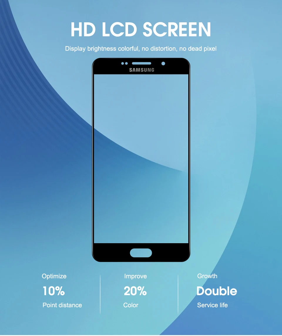 Тестовый дисплей для SAMSUNG Galaxy A9 Pro A910 A9100 A910F ЖК-дисплей сенсорный экран ЖК-дисплей Замена